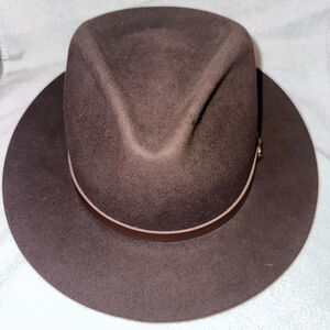 Vintage Men’s 7 1/2 LL Bean/John B Stetson Brown Fedora Hat Pristine Made In USA
